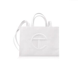 White Telfar Medium Shopping Tote Bag